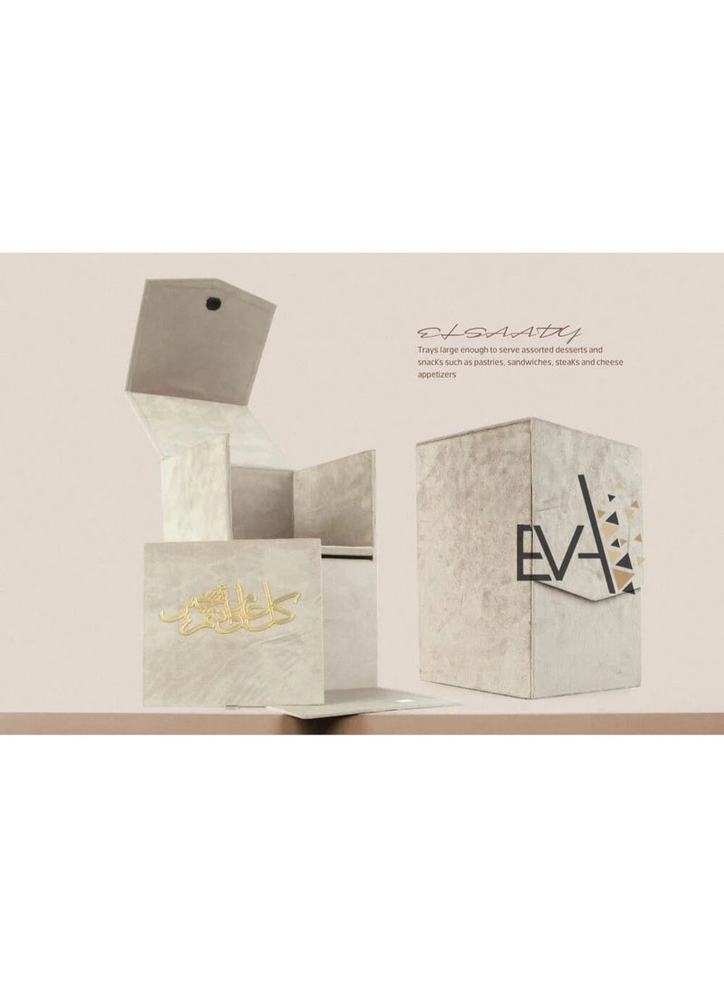 إيفا صندوق دعوة مخملي فاخر - Image 1